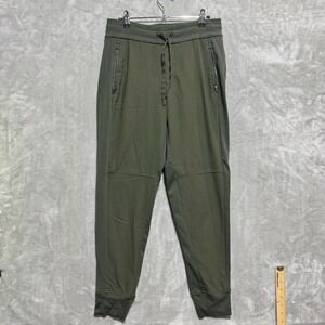Athelta Jogger Pants Women's Size 6 Nylon Cuff Running Olive Green Stretch